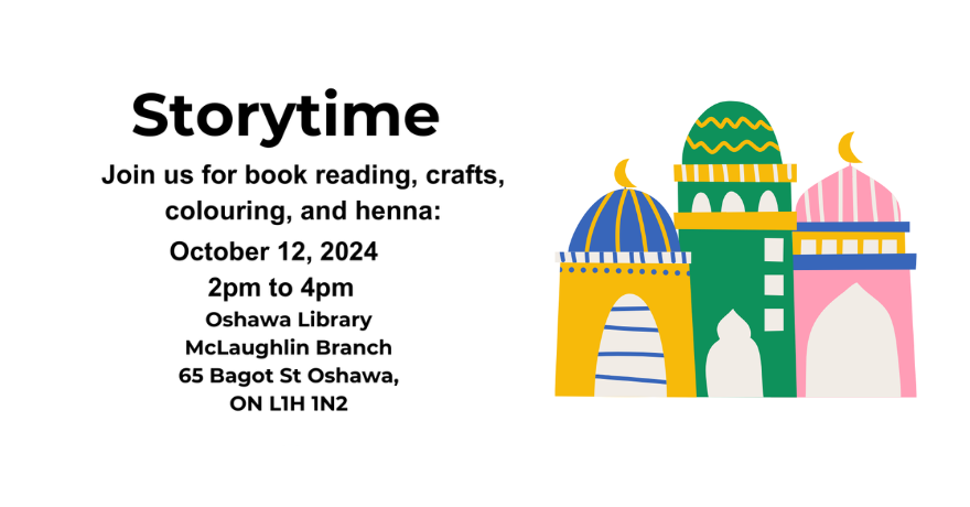 Muslim Women of Durham Region Islamic History Month Storytime Oshawa