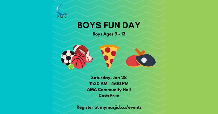 Assunnah Muslim Association (AMA) Boys Fun Day Ages 9 – 13