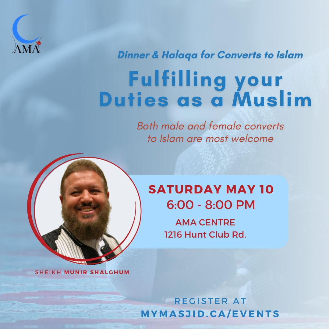Assunnah Muslim Association Halaqa & Dinner for Converts to Islam (Register Before May 16)