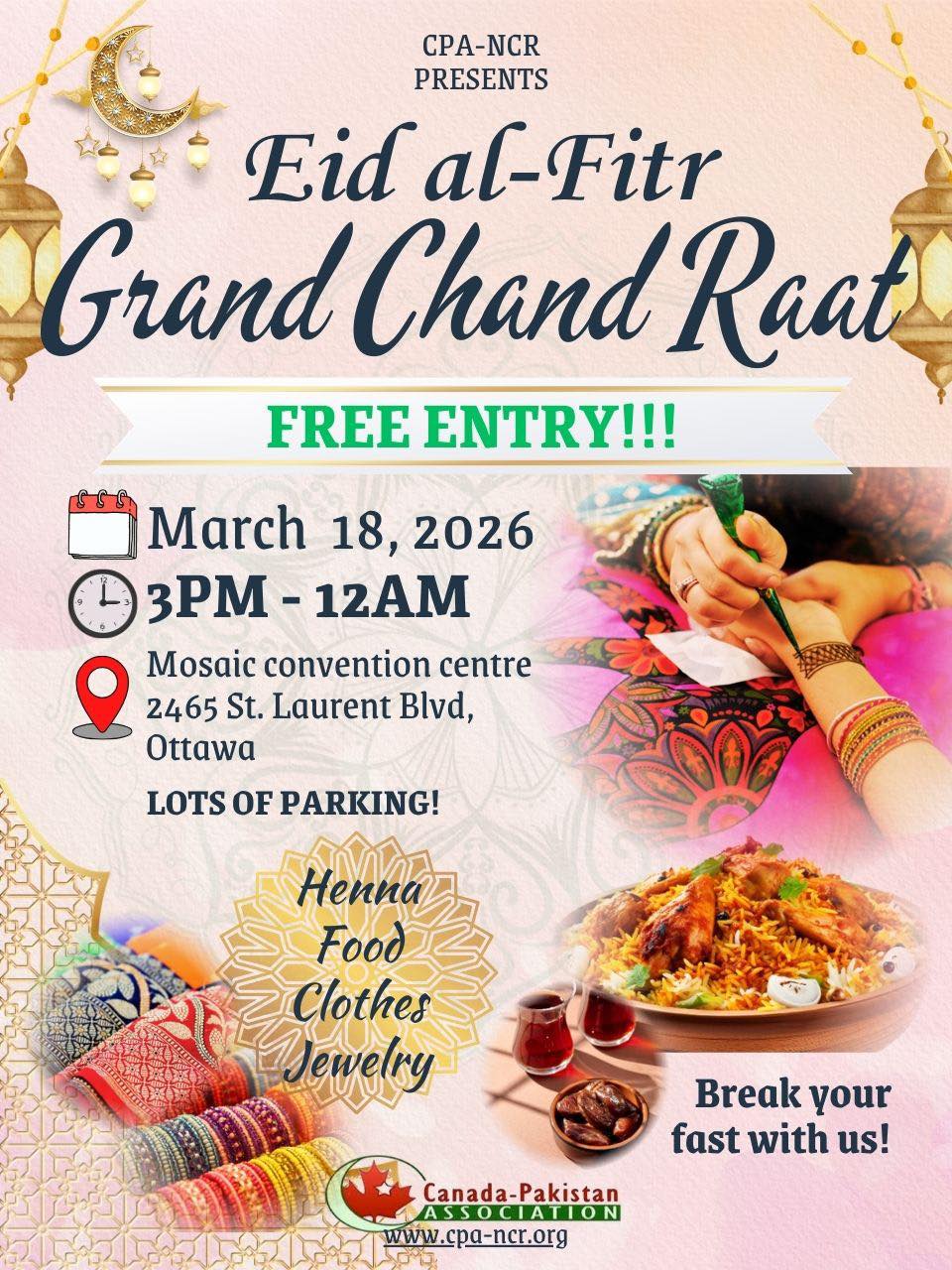 Canada Pakistan Association Eid al Fitr & Chand Raat Celebration