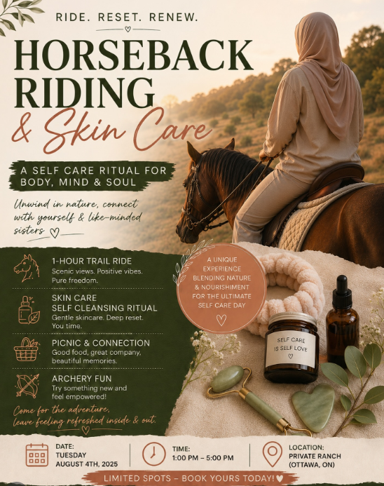She Travels Horseback Riding and Skin Care (Women's Event)