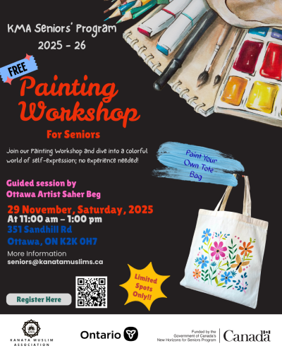 Kanata Muslim Association Painting Workshop for Seniors