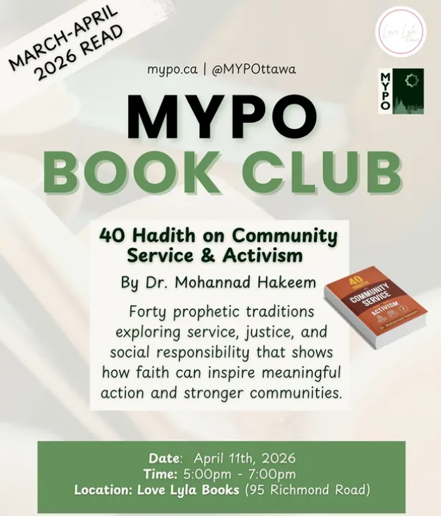 MYPO Book Club on 40 Hadith on Community Service & Activism by Dr. Mohannad Hakeem 