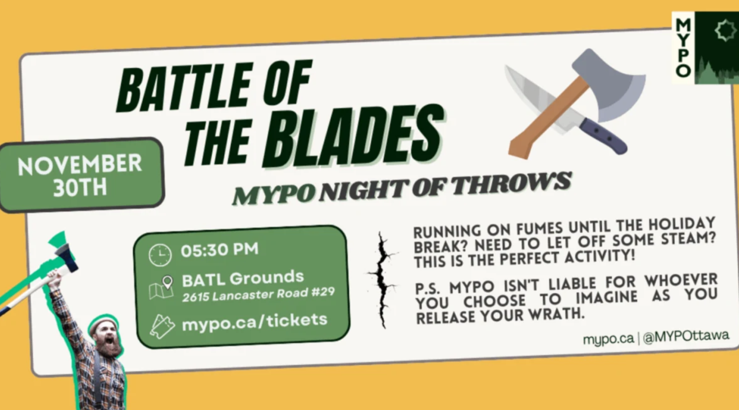 Battle of the Blades A MYPO Night of Throws