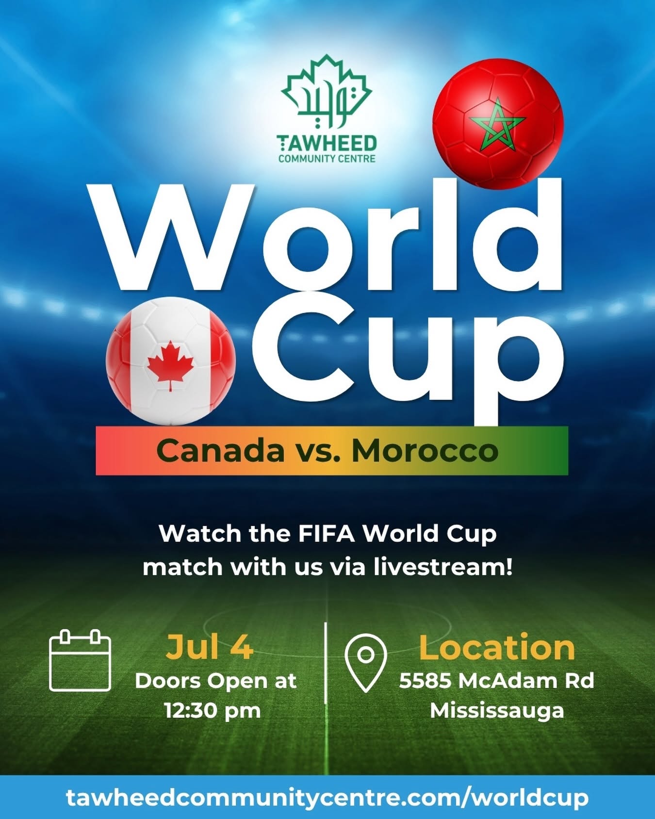 Tawheed Community Centre World Cup: Canada vs Morocco