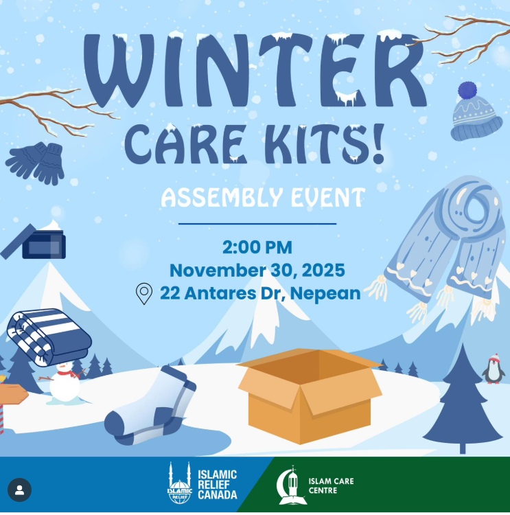 Islamic Relief Canada and Islam Care Winter Care Kits Assembly Event