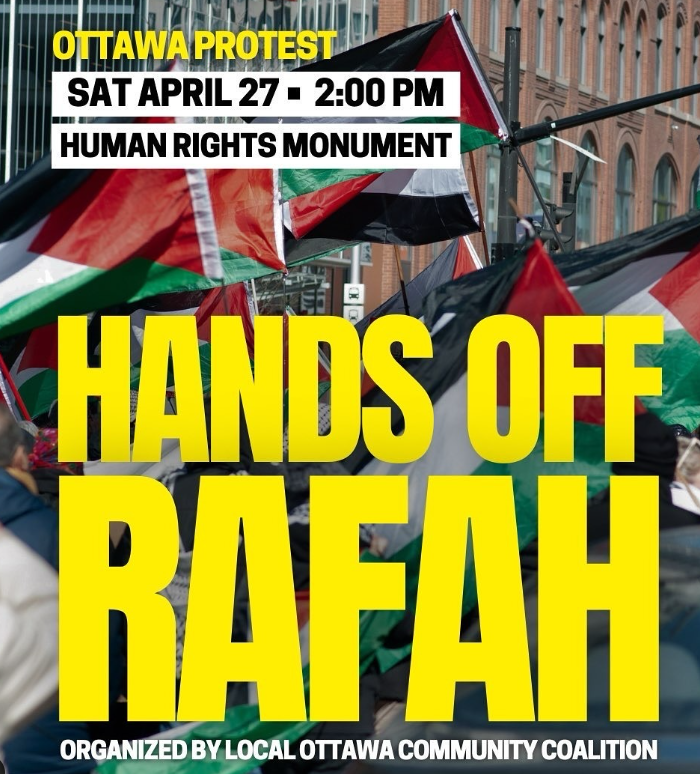 Ottawa Protest Hands Off Rafah