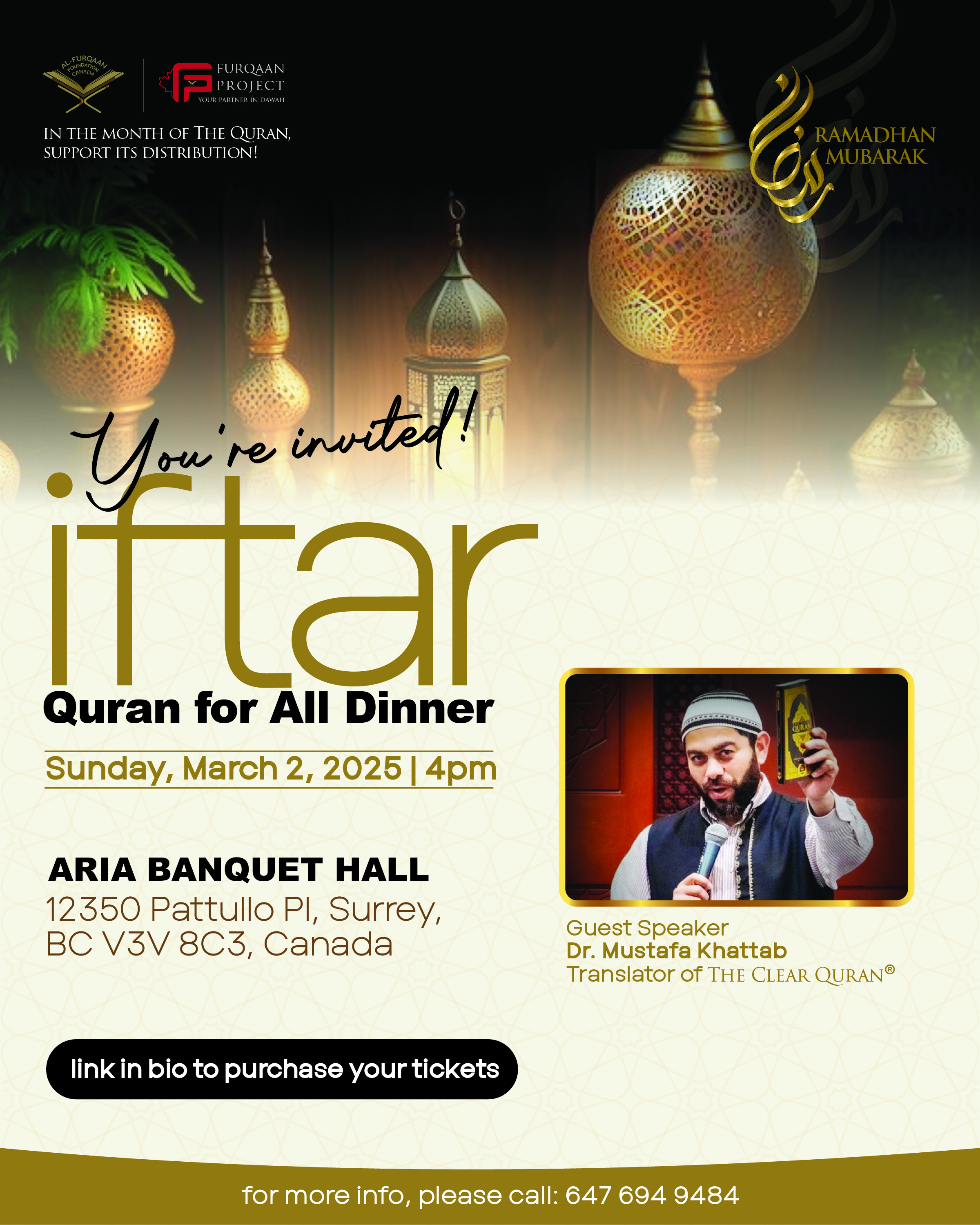 Furqaan Project Canada BC Iftar Dinner: Quran For All