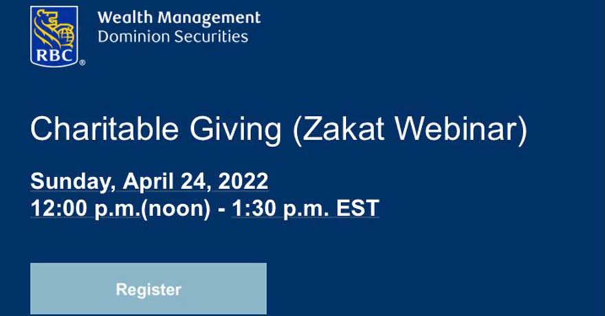 RBC Wealth Management Charitable Giving Zakat Webinar Featured