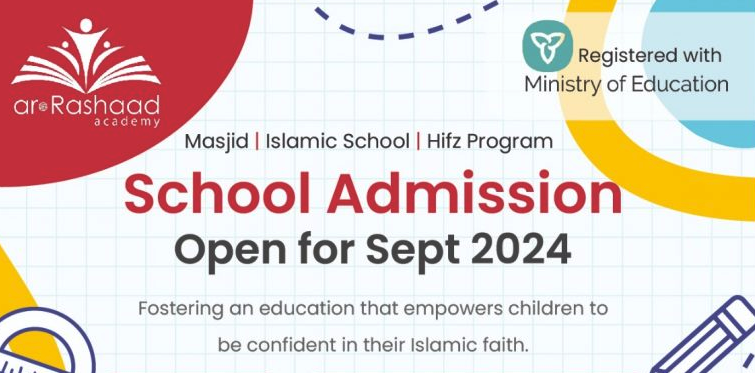 Ar-Rashaad Academy Islamic School Registration is now open