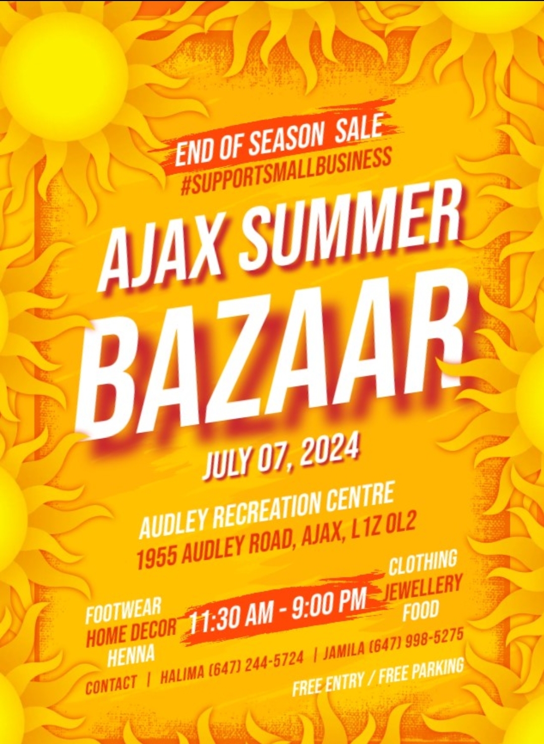Ajax Summer Bazaar 