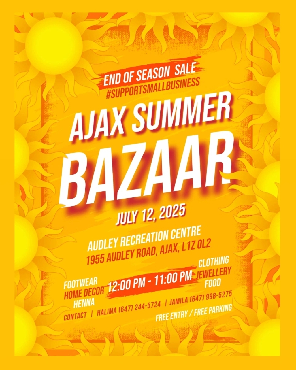 Ajax Summer Bazaar 