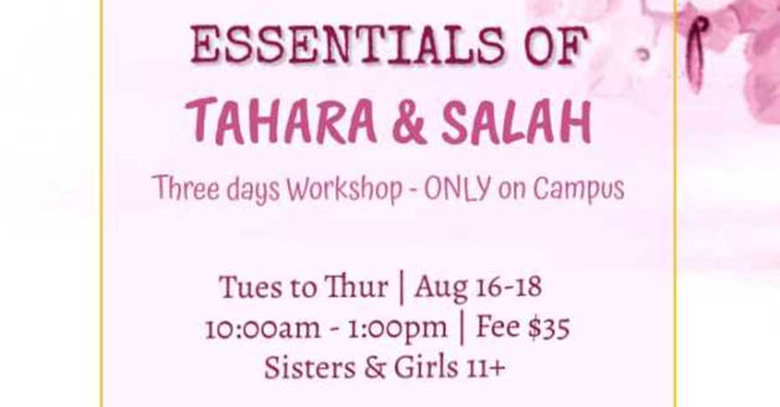 Al Huda Scarborough Tahara and Salah 3 Day Workshop for Sisters 11 and up