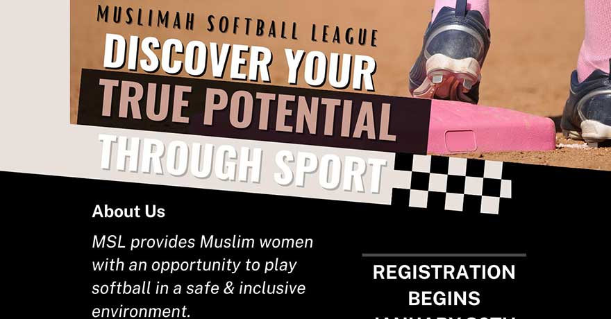 Muslimah Softball League Registration Required