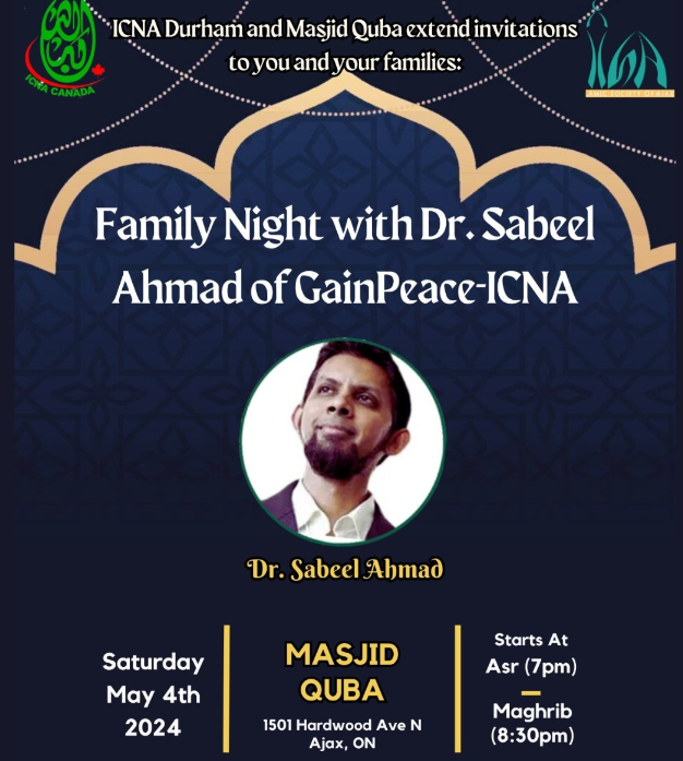 Islamic Society of Ajax Family Night with Dr. Sabeel Ahmad