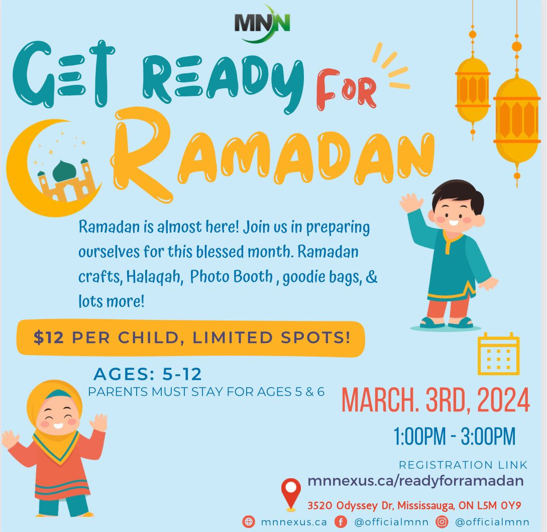 Muslim Neighbour Nexus Get Ready for Ramadan Kids Program (Ages 5 to 12)