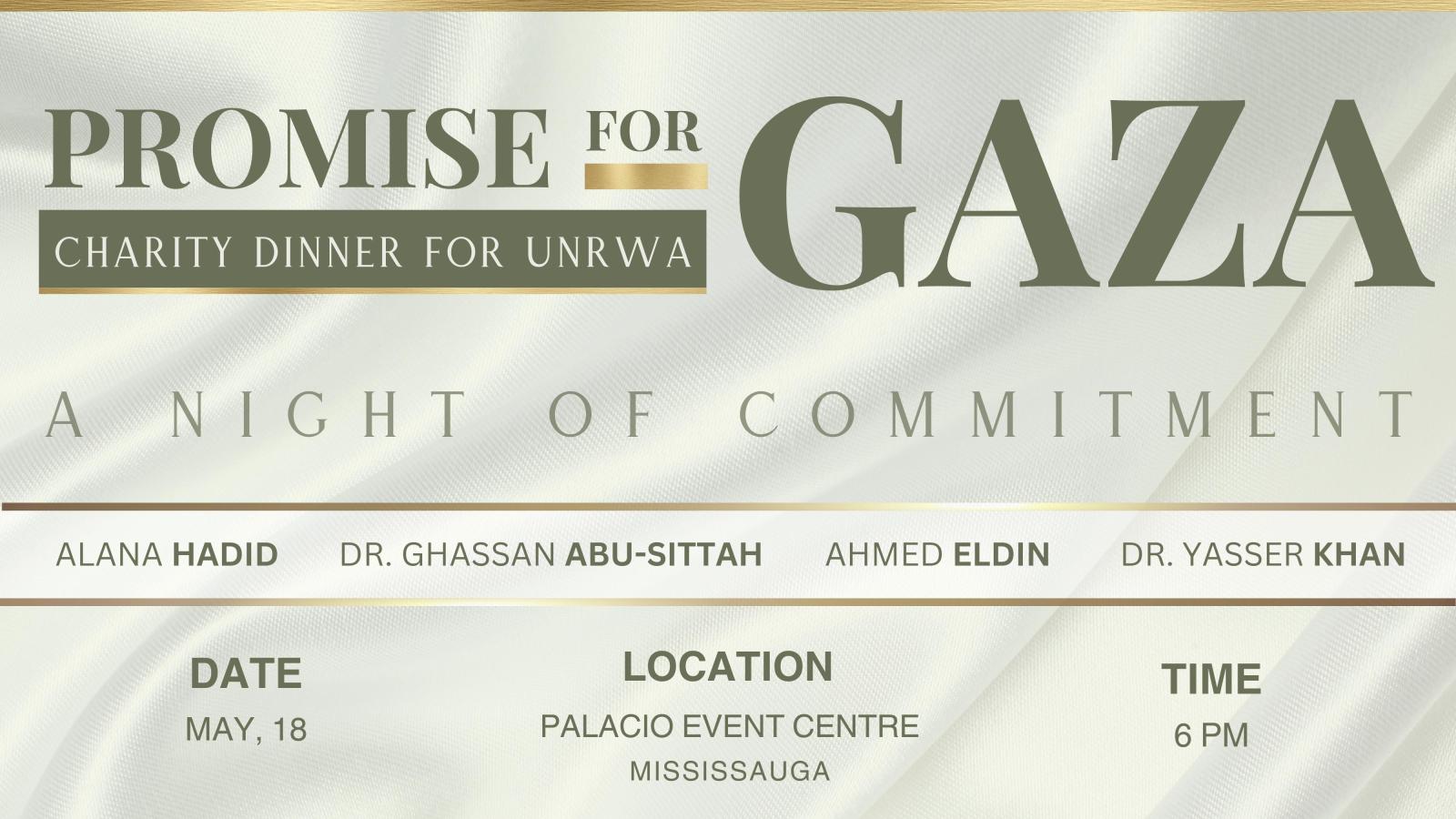 A Promise for Gaza: Fundraising Dinner for UNRWA