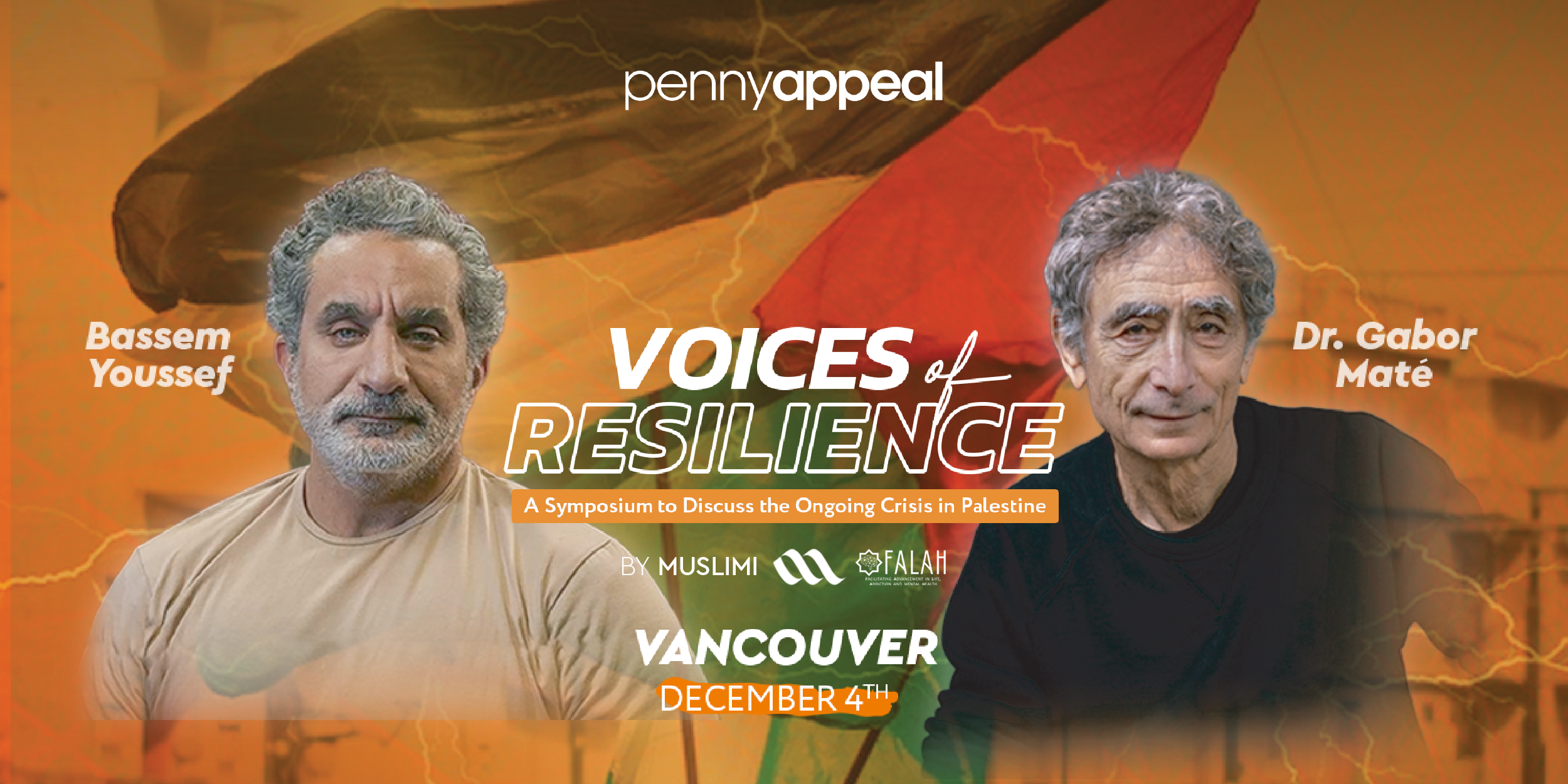 Penny Appeal Canada Voices of Resilience with Bassem Youssef and Dr. Gabor Maté 