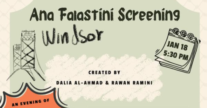 Ana Falastini Documentary Canada Tour Windsor