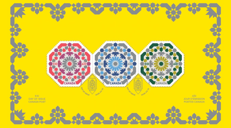Canada Post issues stamp marking Eid, celebrated by more than 1.5 million Muslims in Canada”
