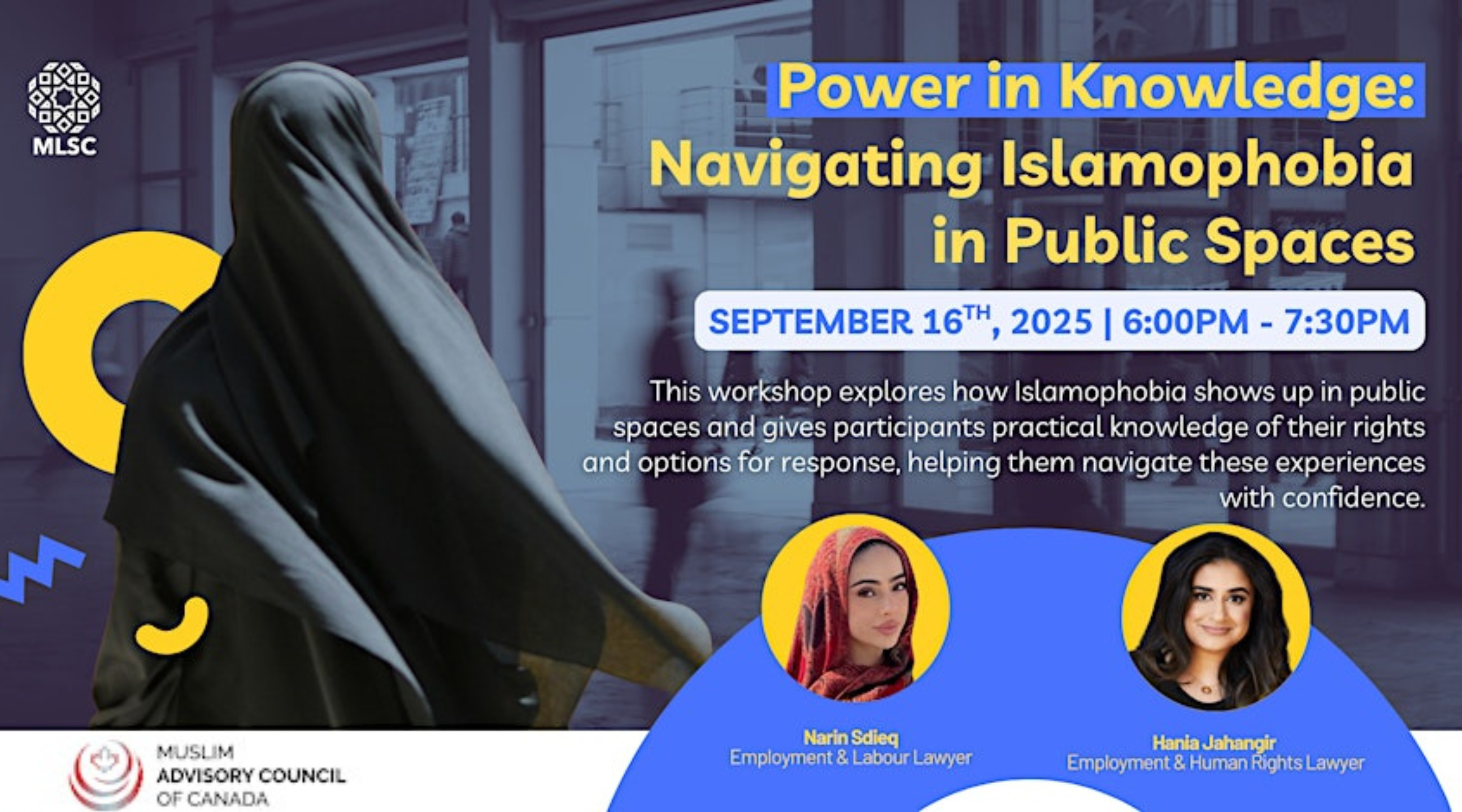 Navigating Islamophobia in Public Spaces Webinar Sep 16”
