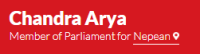 Chandra Arya MP for Nepean