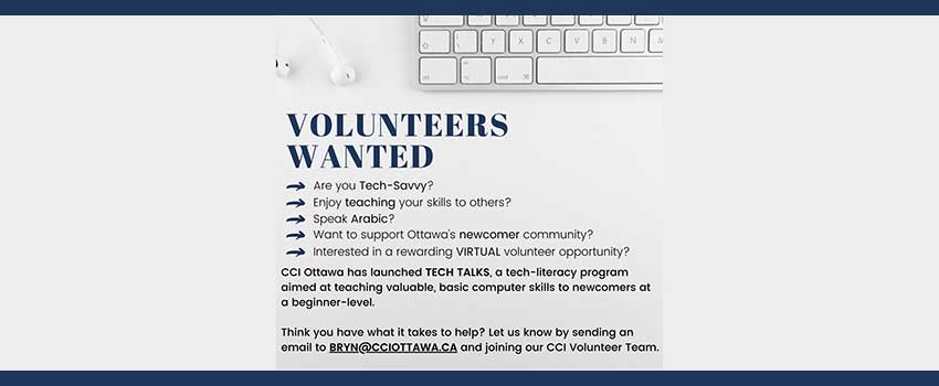 Tech-Savvy Arabic-Speaking Volunteers Needed at the Catholic Centre for Immigrants in Ottawa