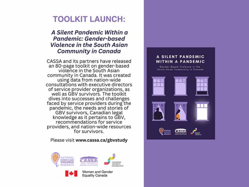 CASSA Launches Toolkit on Gender Based Violence in South Asian Communities in Canada