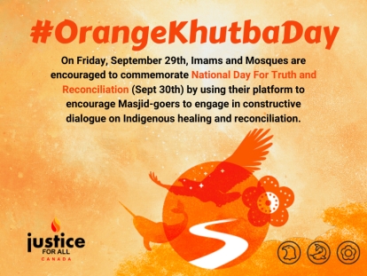 Calling on Imams to Join Orange Khutba Day (Sep 29) In Honour of National Day for Truth and Reconciliation (Sep 30)