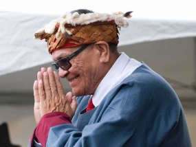 Chief Robert Joseph is a residential school survivor and honorary witness to Canada’s Truth and Reconciliation Commission (TRC). He is the hereditary Chief of the Gwawaenuk First Nation and one of the few surviving speakers of the Kwakwaka’wakw language. He currently works with Reconciliation Canada in British Columbia.