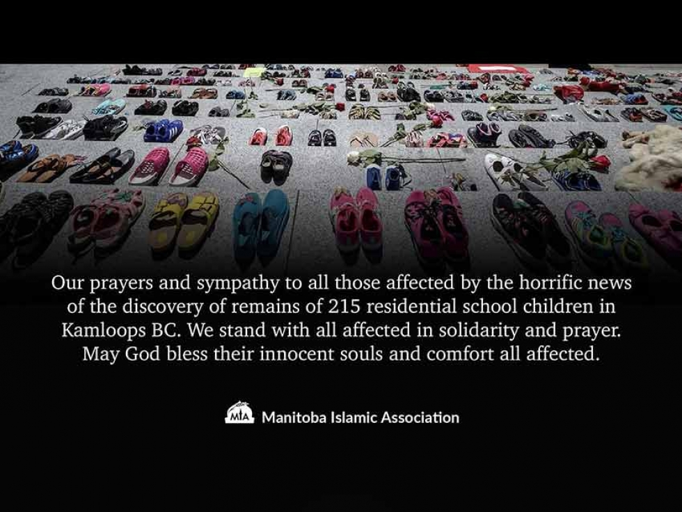 Manitoba Islamic Association Statement on the Discovery of the Remains of 215 Children in Kamloops, BC