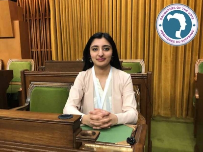 Pakistani Canadian Misbah Mahal represented the riding of Sturgeon River-Parkland, Alberta at Equal Voice’s second Daughters of the Vote gathering in early April 2019.