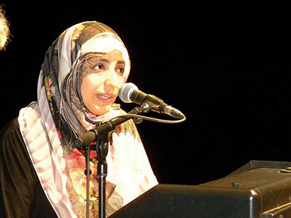 Tawakkol Karman speaking in Ottawa