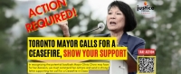 Toronto Mayor Calls for a Ceasefire in Gaza, Send Her A Thank You