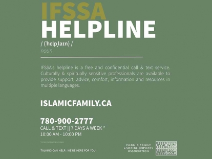 Edmonton's Islamic Family and Social Services Association (IFSSA) Launches Helpline