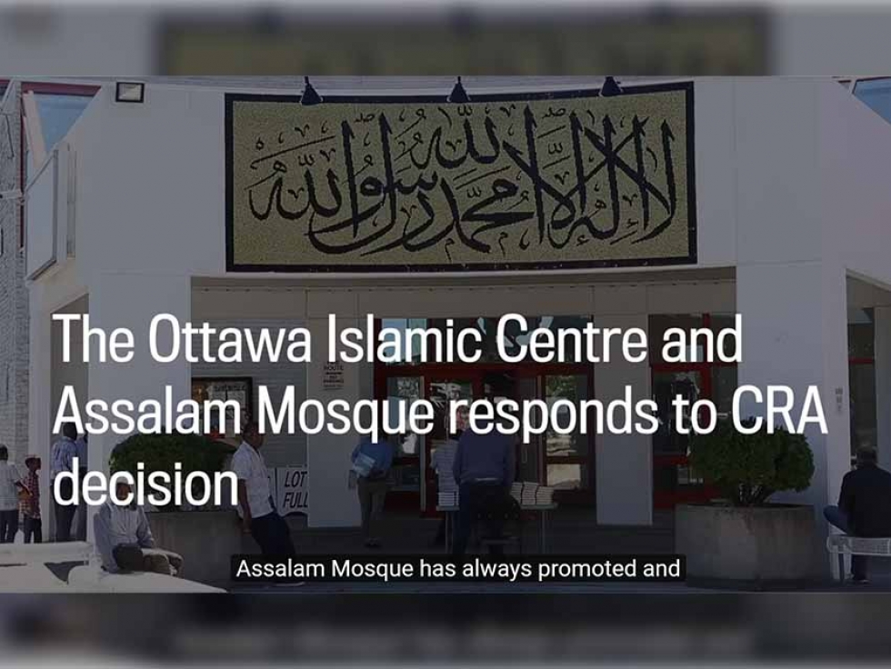 Assalam Mosque, also known as the Ottawa Islamic Centre, has had its charitiable status revoked by the Canada Revenue Agency (CRA).