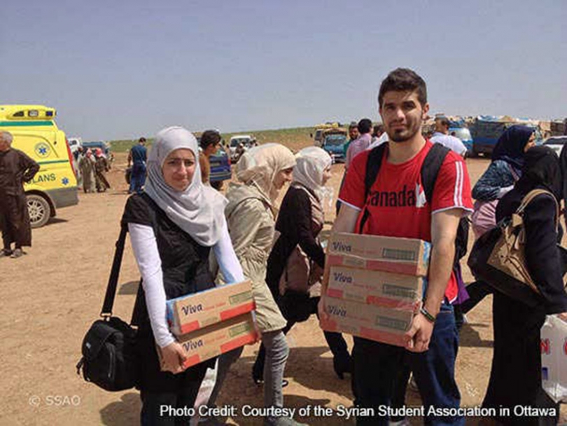 Rama Imadi and Yaman Marwah deliver supplies in Syria.