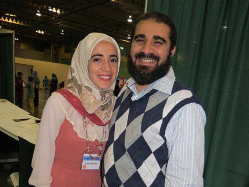 Egyptian Canadian engineer Yasser Albaz with his daughter writer Amal Albaz.