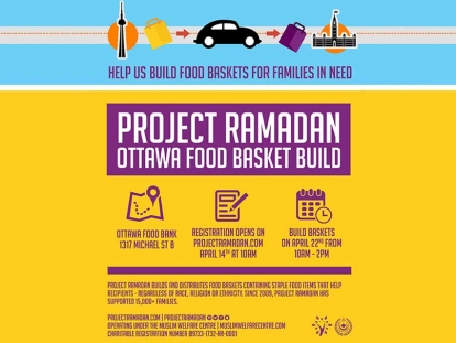 Volunteer with Project Ramadan and the Muslim Welfare Centre at the Ottawa Food Bank This Sunday