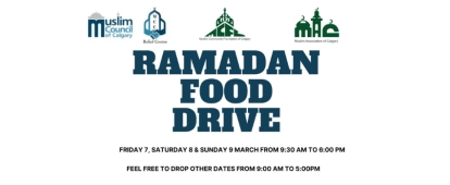 Muslim Council of Calgary Ramadan Food Drive Campaign