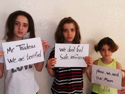 Desperate Palestinian Refugee Mom to Plead with Trudeau TODAY: Let Me Bring My Children From Gaza to Ottawa!