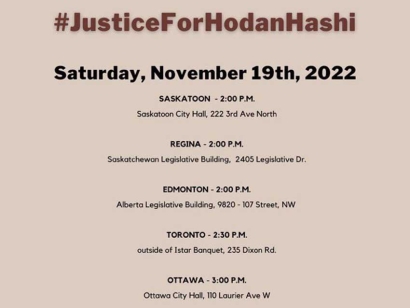 Vigils Across Canada This Weekend Call for Justice After the Killing of Hodan Hashi