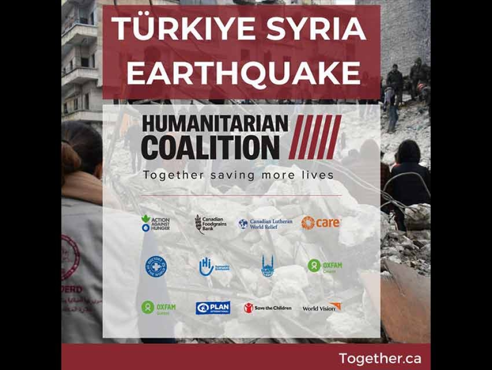 Canadian Charities Unite to Respond to Earthquake in Turkey and Syria
