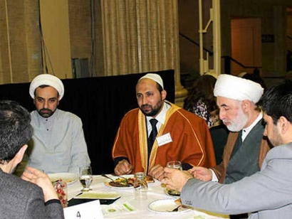 Imam Sami Metwally and Sheikh Mumtaz Ali at this year&#039;s Milad-un-Nabi Celebration.