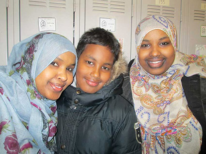 Habiba, Abdullahi, and Asha Ali at MAC Canadian Family Day in February.