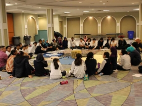 Students at Maingate Islamic Academy in Mississauga participated in a workshop called The Blanket Exercise, which explores the impact of colonialism on the indigenous peoples of Canada.