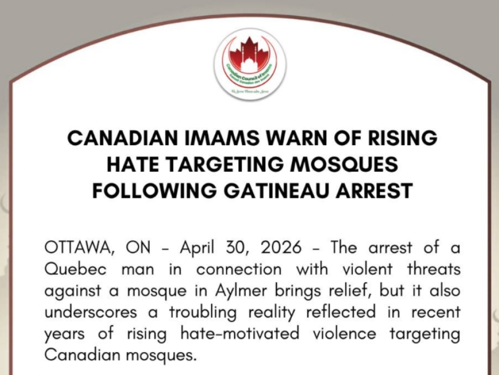 Canadian Imams Warn of Rising Hate Targeting Mosques Following Gatineau Arrest