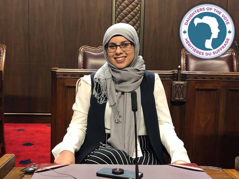 Libyan Canadian Raghed Al-Areibi represented the riding of Chatham-Kent—Leamington, Ontario at Equal Voice’s second Daughters of the Vote gathering in early April 2019