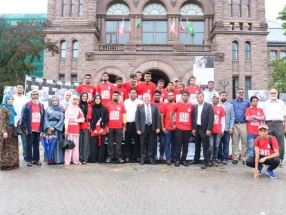 Members of Canada&#039;s Rohingya diaspora at Rohingya Genocide Remembrance Day on August 25, 2018 at Queen&#039;s Park in Toronto, Ontario.