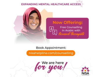 Nisa Helpline Now Providing Free Counselling Sessions in Arabic
